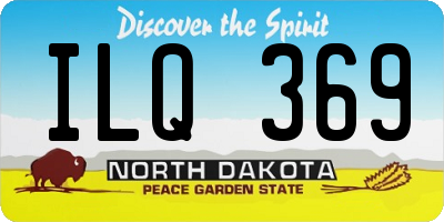 ND license plate ILQ369