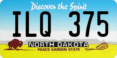 ND license plate ILQ375