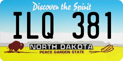 ND license plate ILQ381