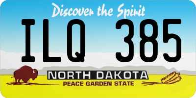 ND license plate ILQ385
