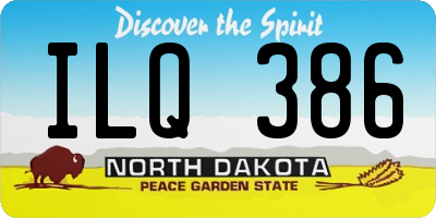 ND license plate ILQ386