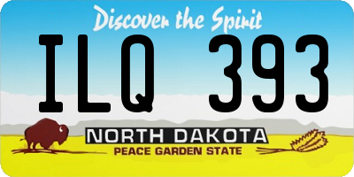 ND license plate ILQ393