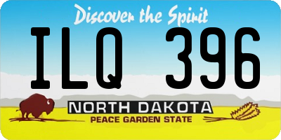 ND license plate ILQ396
