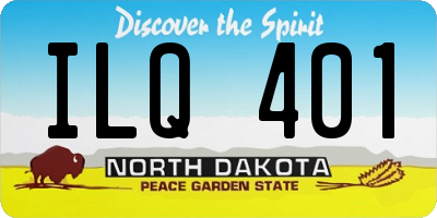 ND license plate ILQ401