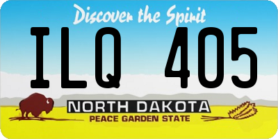 ND license plate ILQ405