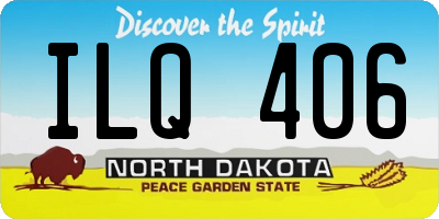 ND license plate ILQ406