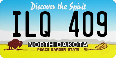 ND license plate ILQ409