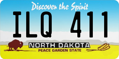 ND license plate ILQ411