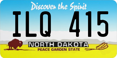 ND license plate ILQ415