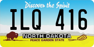 ND license plate ILQ416