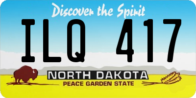 ND license plate ILQ417