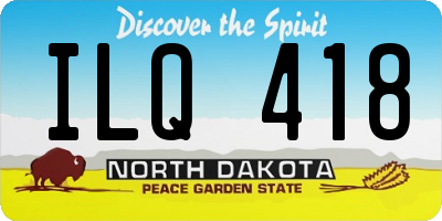 ND license plate ILQ418