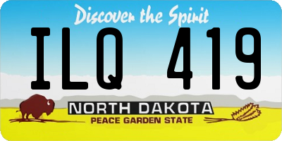 ND license plate ILQ419