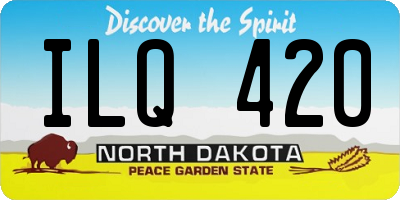 ND license plate ILQ420