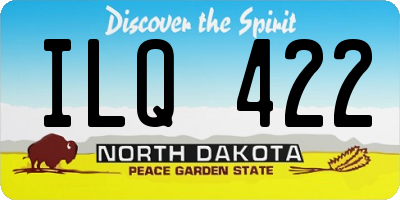 ND license plate ILQ422