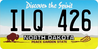 ND license plate ILQ426