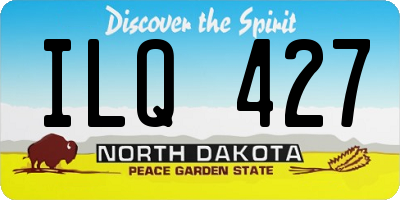 ND license plate ILQ427