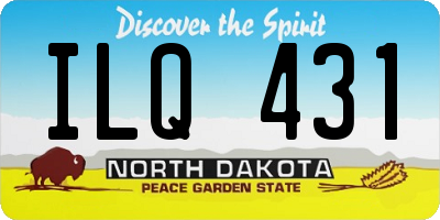ND license plate ILQ431