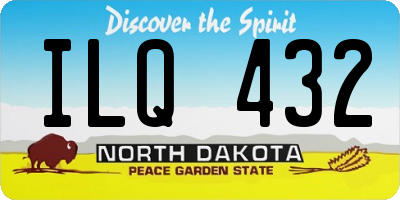 ND license plate ILQ432