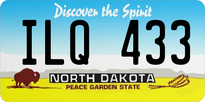 ND license plate ILQ433