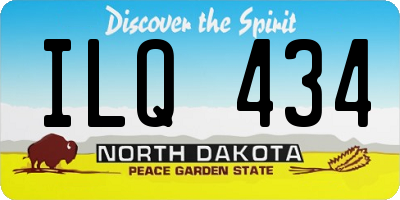 ND license plate ILQ434