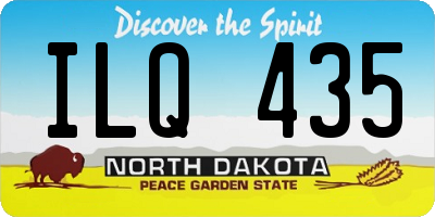 ND license plate ILQ435
