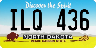 ND license plate ILQ436