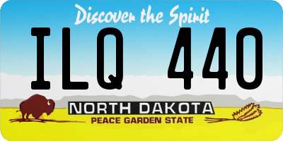ND license plate ILQ440