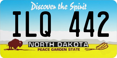 ND license plate ILQ442