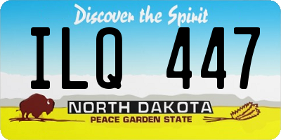 ND license plate ILQ447