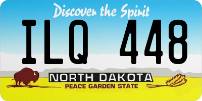ND license plate ILQ448