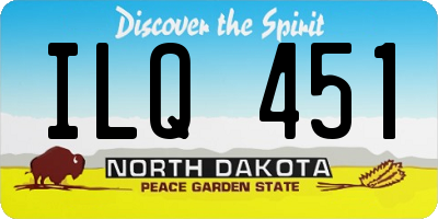 ND license plate ILQ451