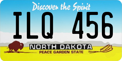 ND license plate ILQ456
