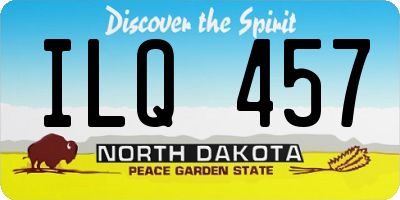 ND license plate ILQ457