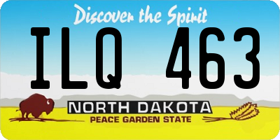 ND license plate ILQ463