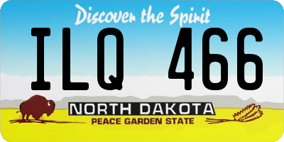 ND license plate ILQ466