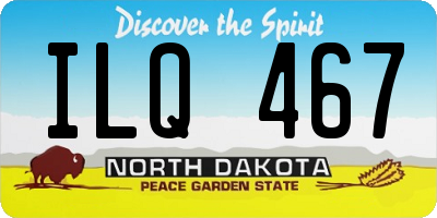 ND license plate ILQ467