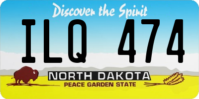 ND license plate ILQ474