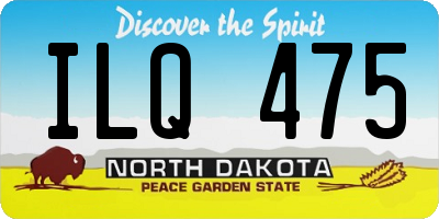 ND license plate ILQ475