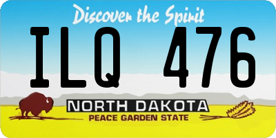 ND license plate ILQ476
