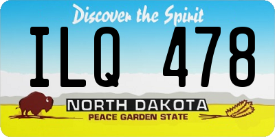 ND license plate ILQ478
