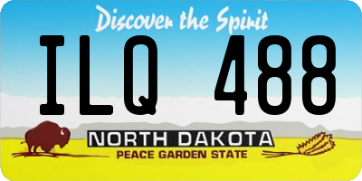 ND license plate ILQ488