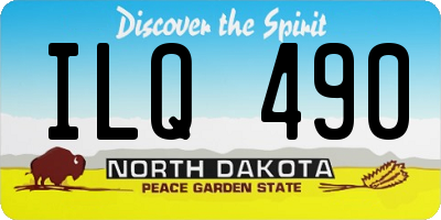 ND license plate ILQ490