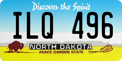 ND license plate ILQ496