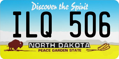 ND license plate ILQ506