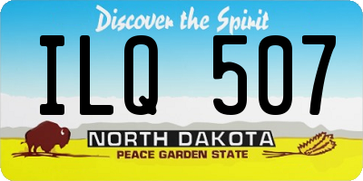ND license plate ILQ507