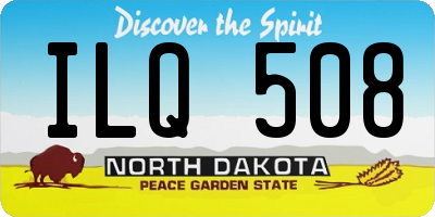 ND license plate ILQ508