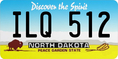 ND license plate ILQ512