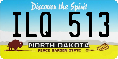 ND license plate ILQ513