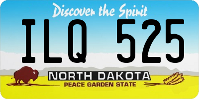 ND license plate ILQ525